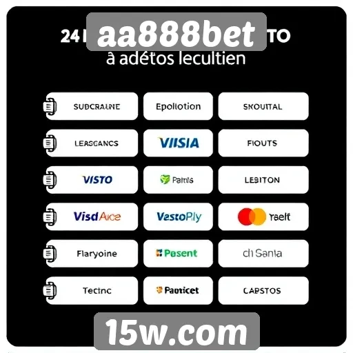 Métodos de pagamento aceitos no aa888bet